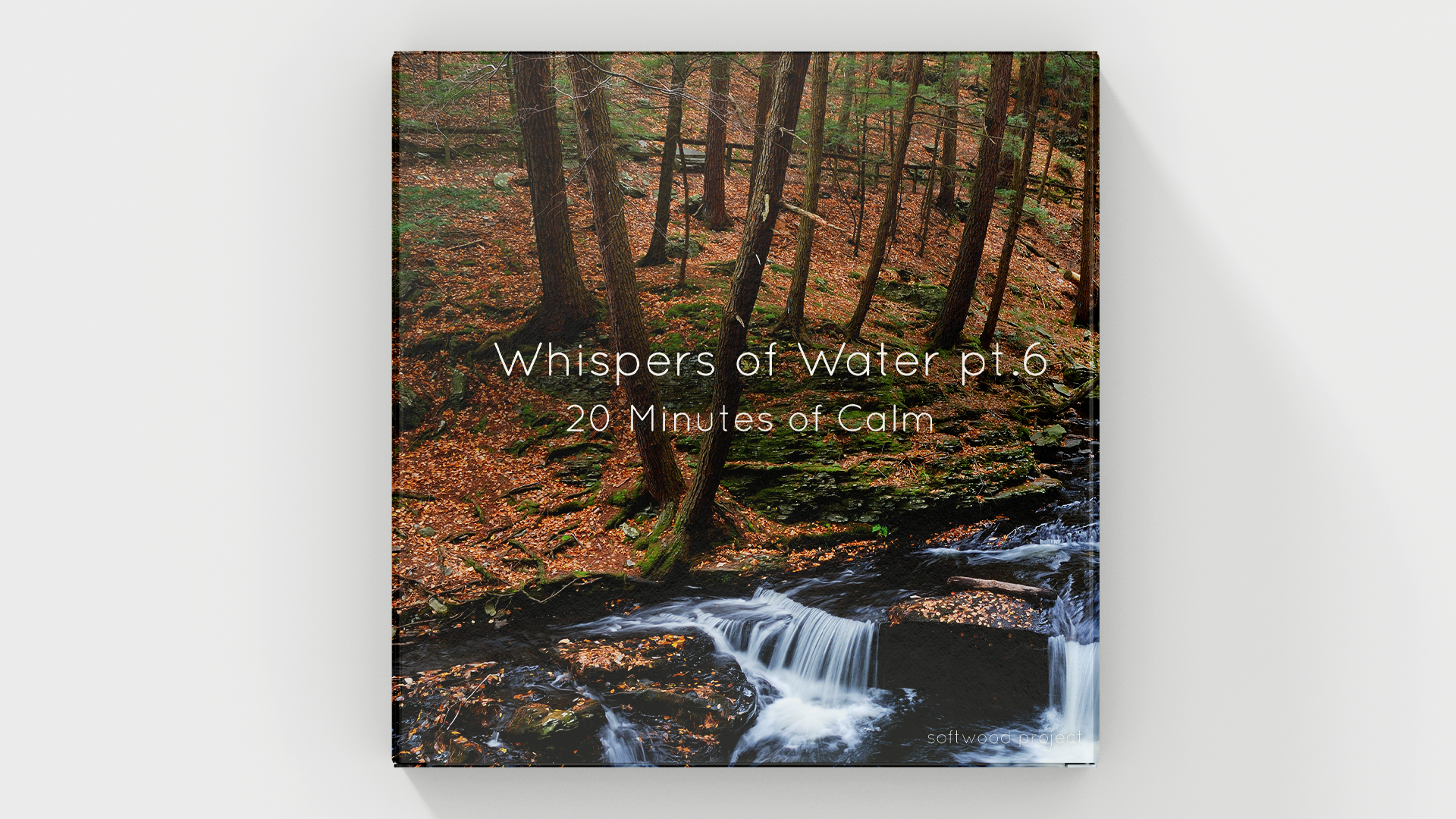 Gentle flowing natural water in a peaceful environment representing a 20-minute calming soundscape for relaxation, focus, and mental clarity