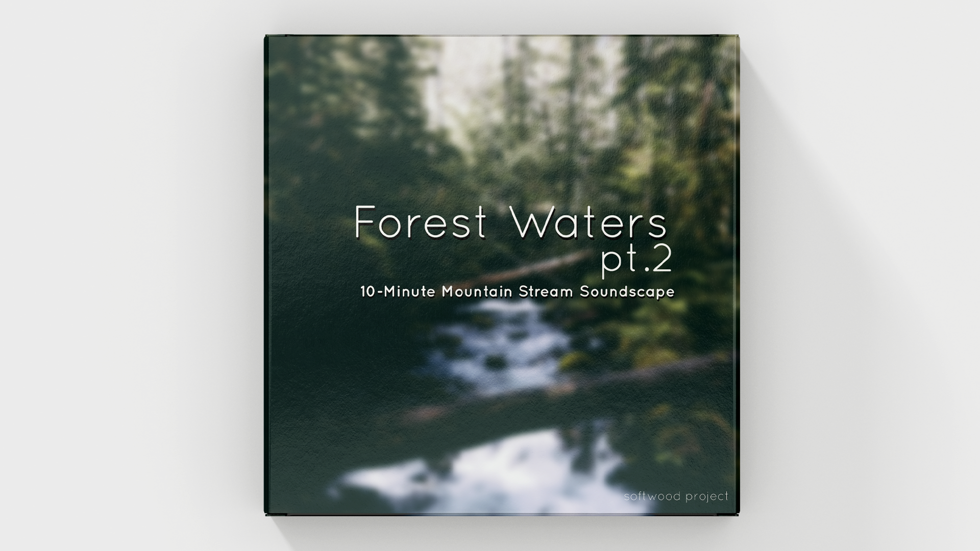 Trickling mountain stream under forest canopy, peaceful audio ambience for meditation and sleep