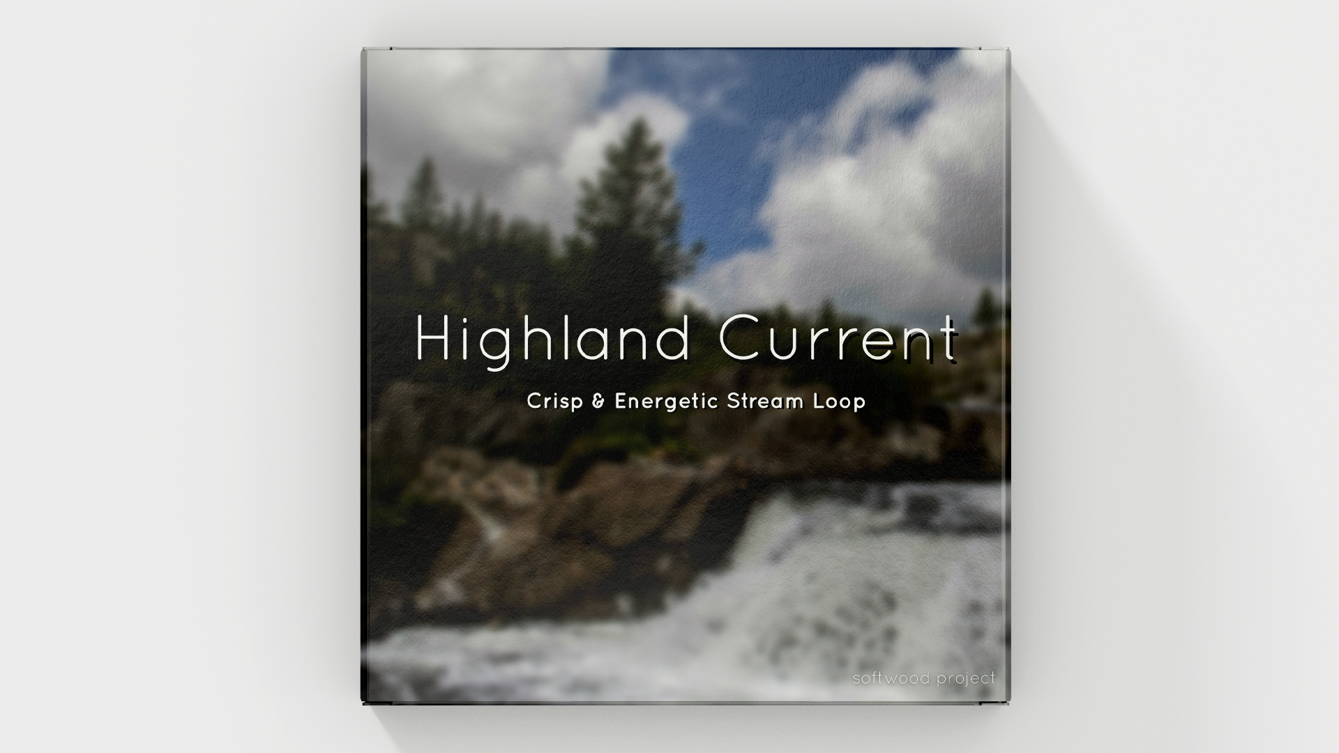 Fast-moving mountain stream at high elevation, bright natural white noise for focus or meditation