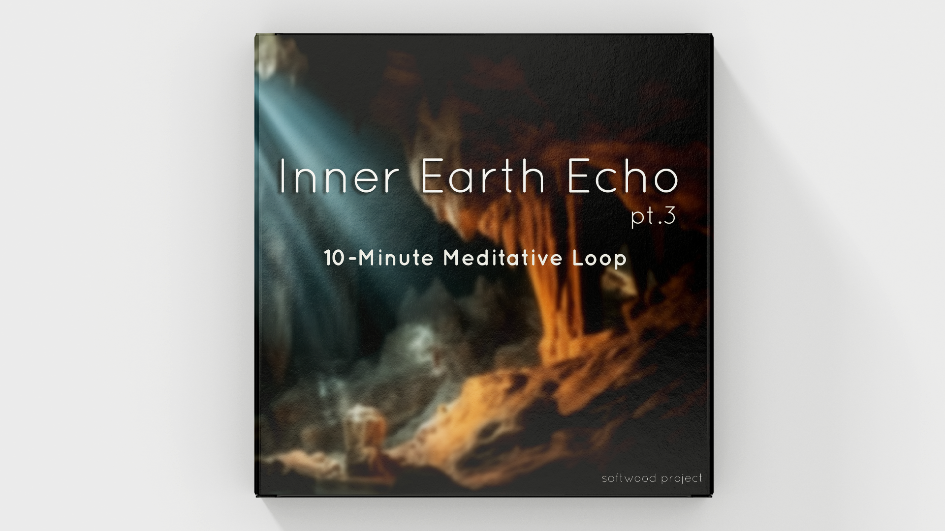 Quiet cave interior with soft water drips and ambient resonance representing a calming 10-minute meditation soundscape