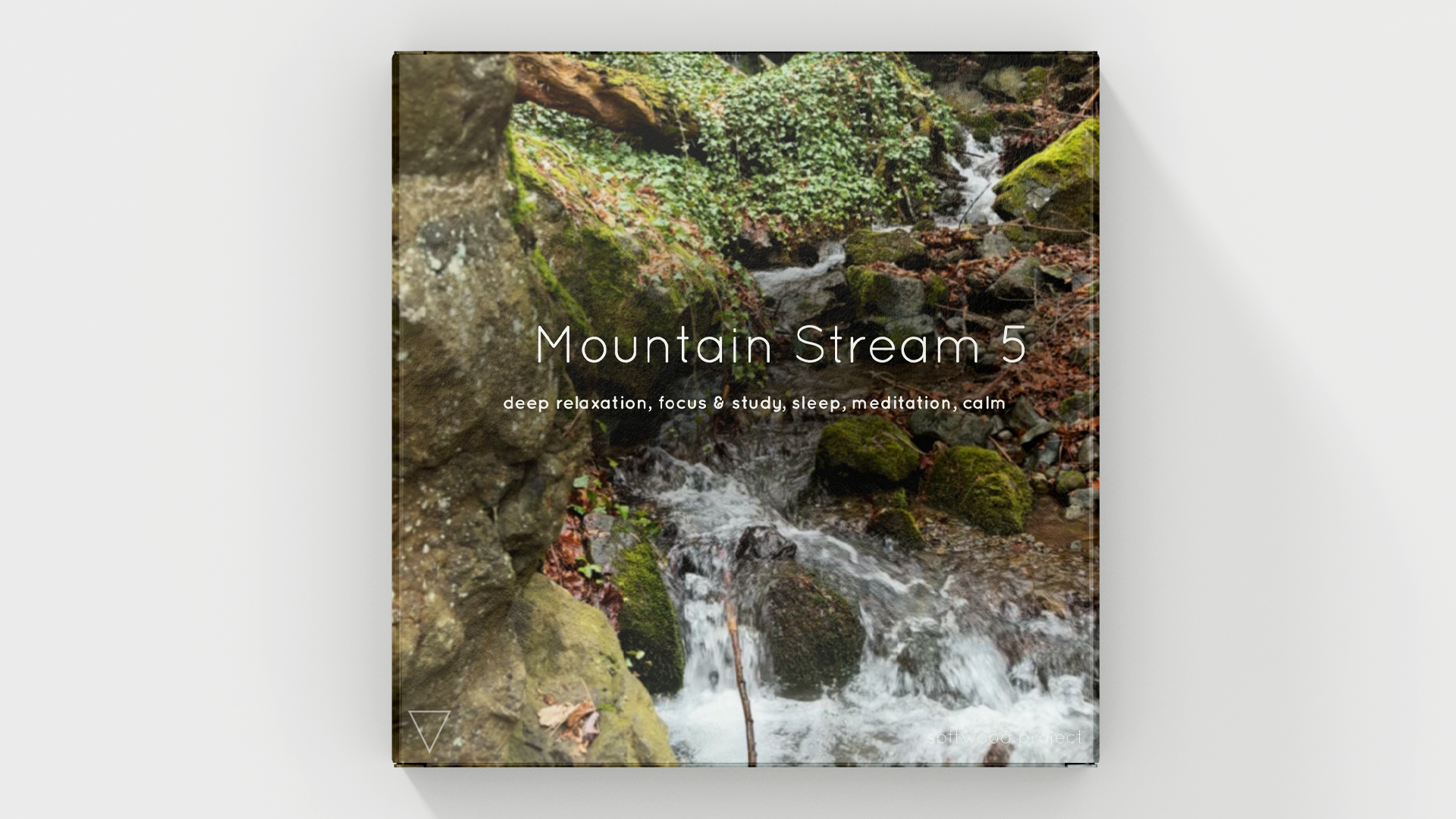 Clear mountain stream flowing over stones and small cascades representing a calming 25-minute natural water soundscape for relaxation, sleep, and focus